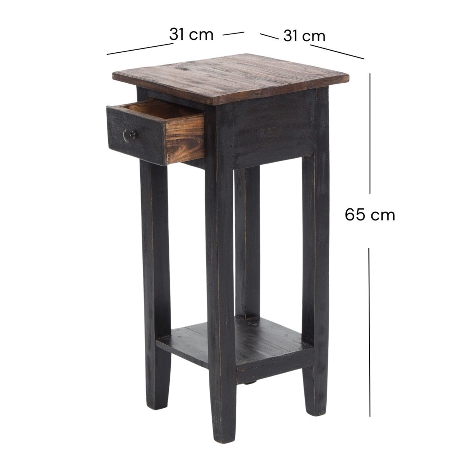 TELEFONTISCH "DRAWER 65" | Mahagoni, 65x31x31 cm | Beistelltisch