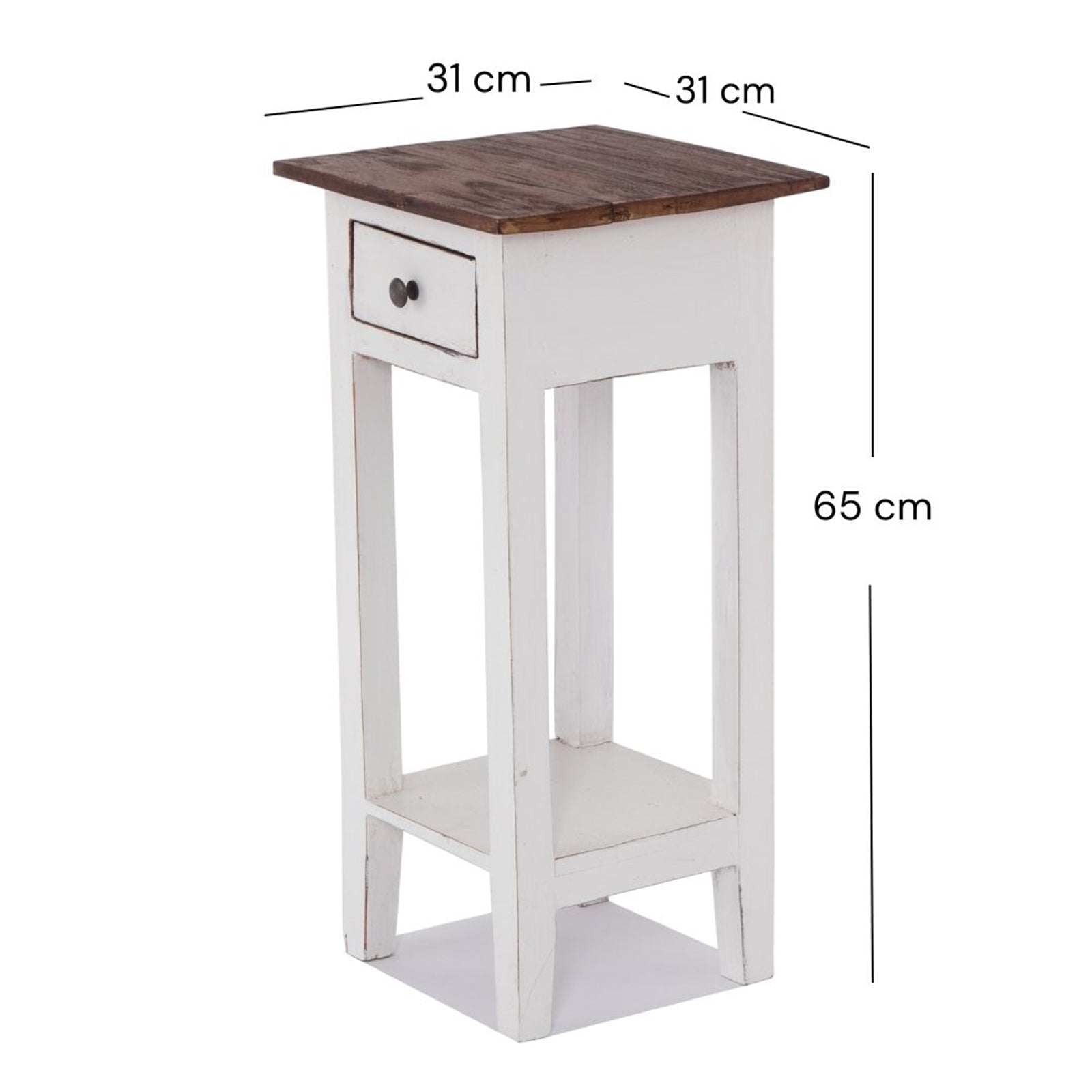 TELEFONTISCH "DRAWER 65" | Mahagoni, 65x31x31 cm | Beistelltisch