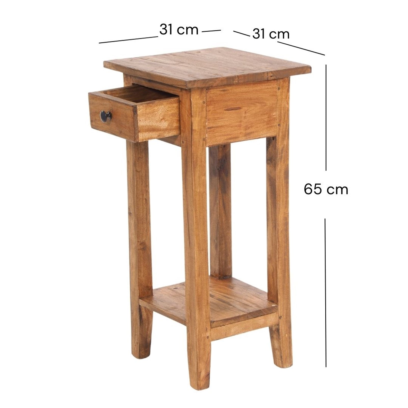 TELEFONTISCH "DRAWER 65" | Mahagoni, 65x31x31 cm | Beistelltisch