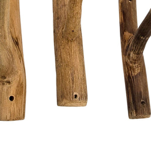 3x GARDEROBENHAKEN LIMB | 15cm(H) Kleiderhaken, Wandhaken aus Ästen