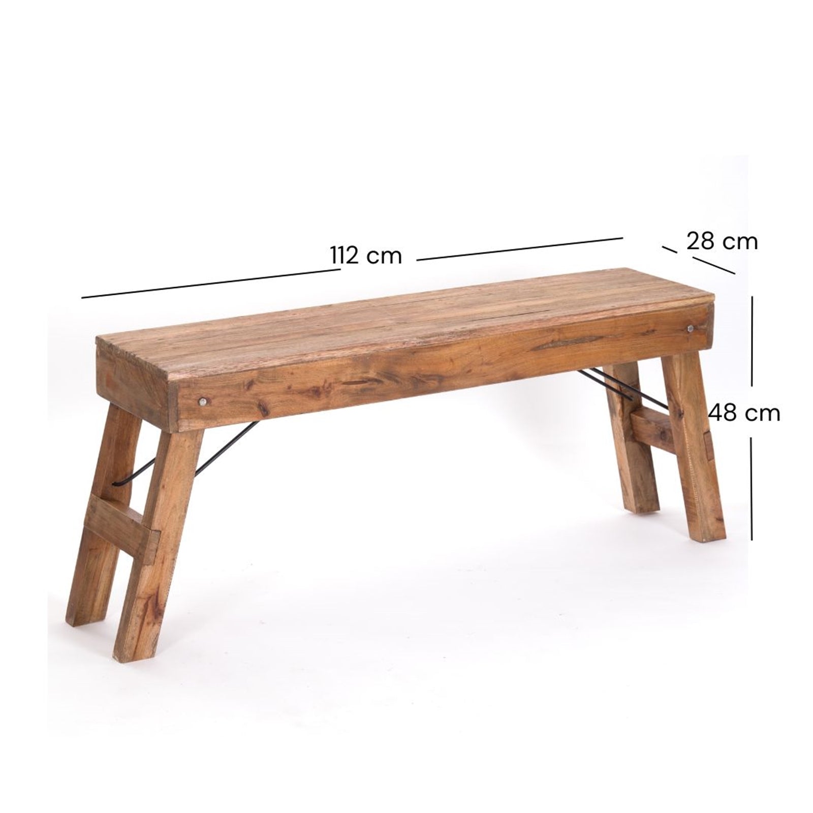 KÜCHENBANK "ALDO" | faltbar, 112x48x28 cm (LxHxB) | Holzbank