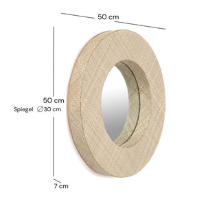 ASIAN FLAIR WANDSPIEGEL "LEAVES 50" | 50x7cm | runder Spiegel