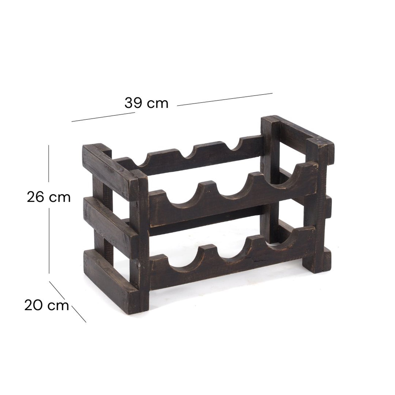 FLASCHENHALTER "GRAPE" | Mahagoni, 6 Flaschen | Weinregal