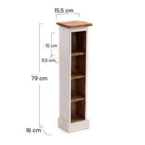 HOLZ CD REGAL "CD TOWER" | 76cm(H), Holzregal, CD Rack mit 4 Fächern