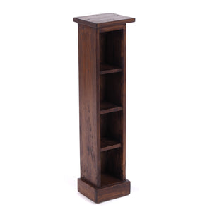 HOLZ CD REGAL TOWER | 75cm, Holzregal, Buch CD Rack mit 4 Fächern