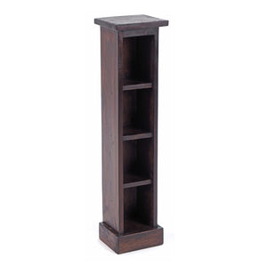 HOLZ CD REGAL TOWER | 75cm, Holzregal, Buch CD Rack mit 4 Fächern