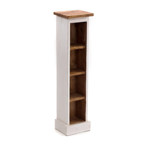 HOLZ CD REGAL TOWER | 75cm, Holzregal, Buch CD Rack mit 4 Fächern