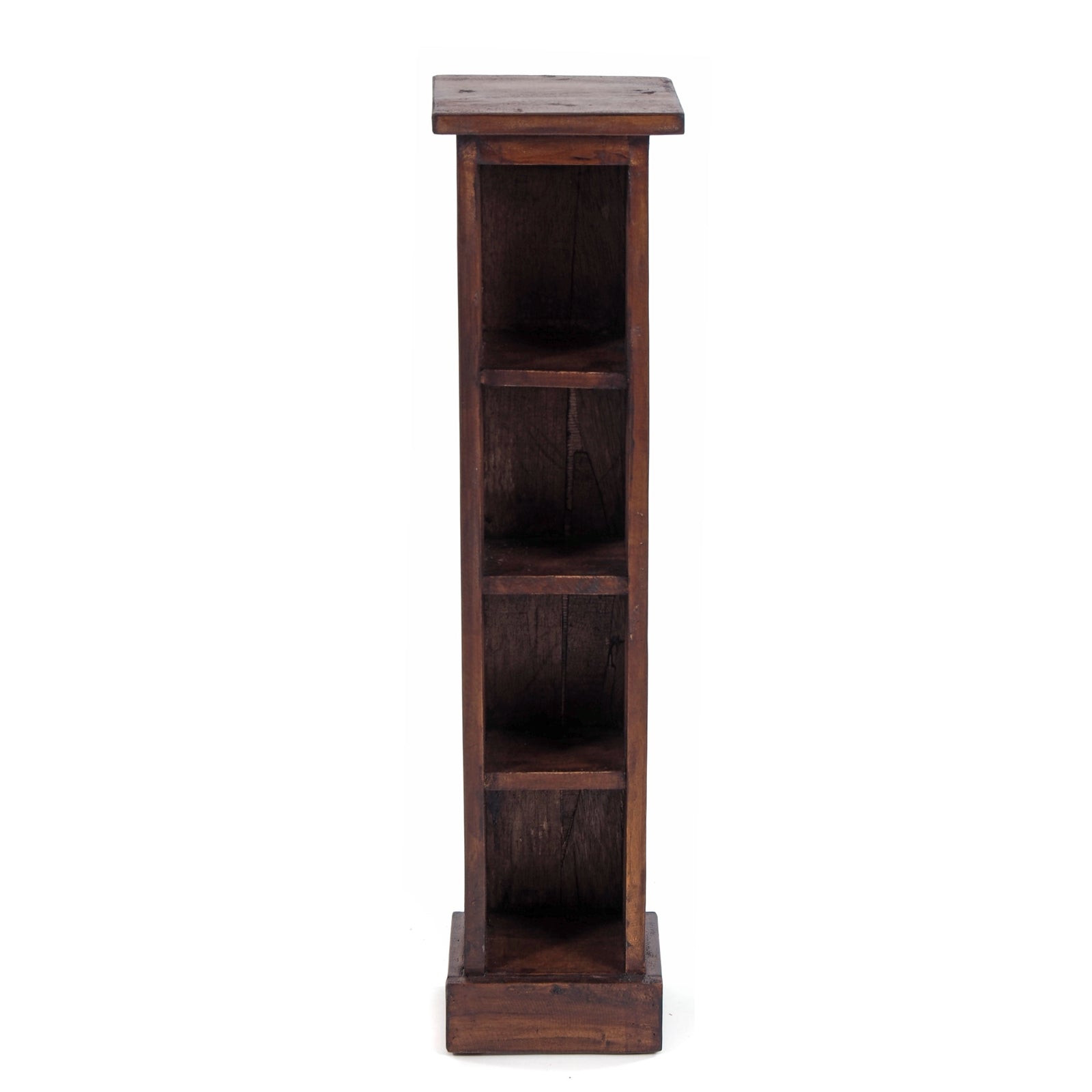 HOLZ CD REGAL TOWER | 75cm, Holzregal, Buch CD Rack mit 4 Fächern