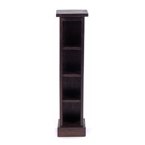 HOLZ CD REGAL TOWER | 75cm, Holzregal, Buch CD Rack mit 4 Fächern
