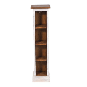 HOLZ CD REGAL TOWER | 75cm, Holzregal, Buch CD Rack mit 4 Fächern