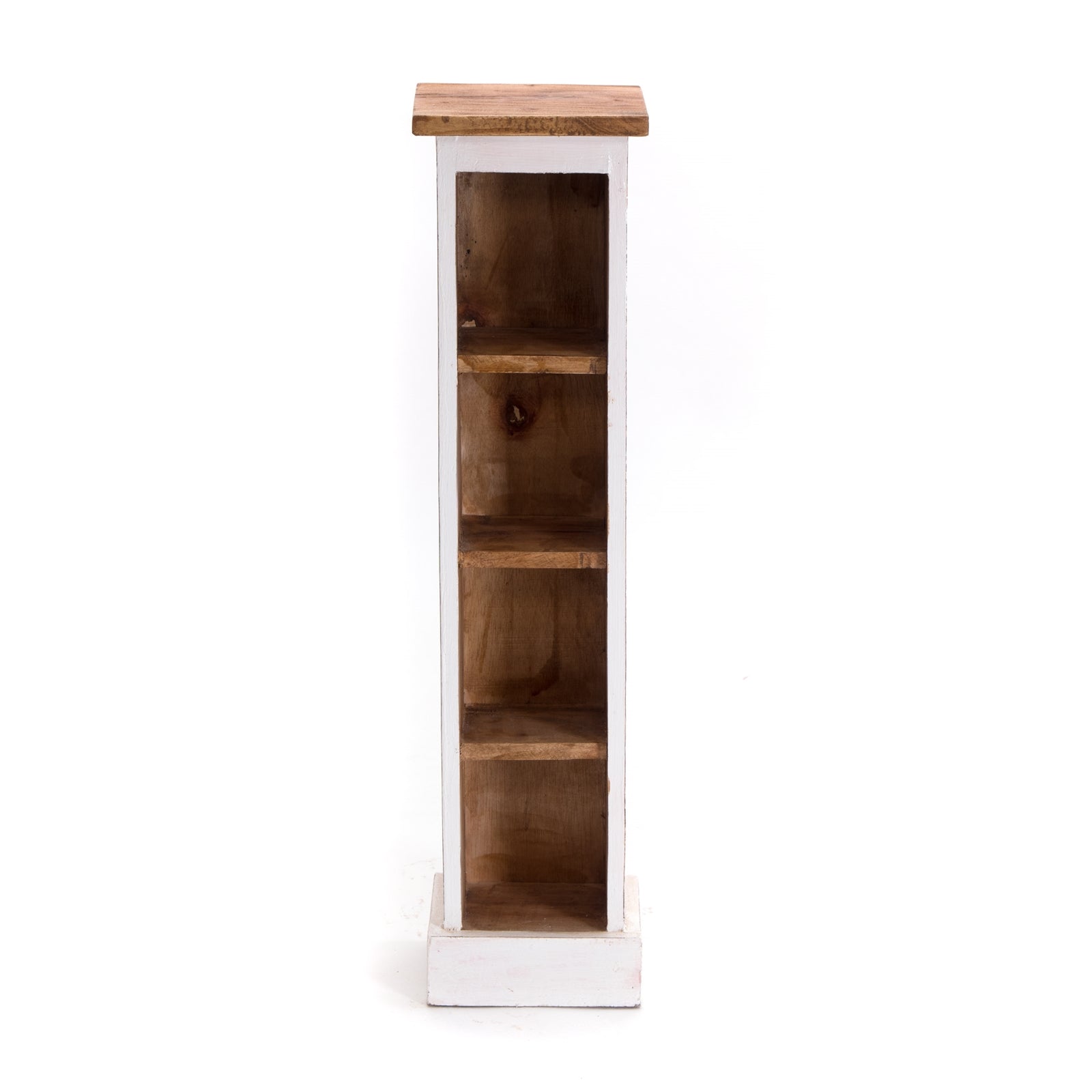 HOLZ CD REGAL TOWER | 75cm, Holzregal, Buch CD Rack mit 4 Fächern