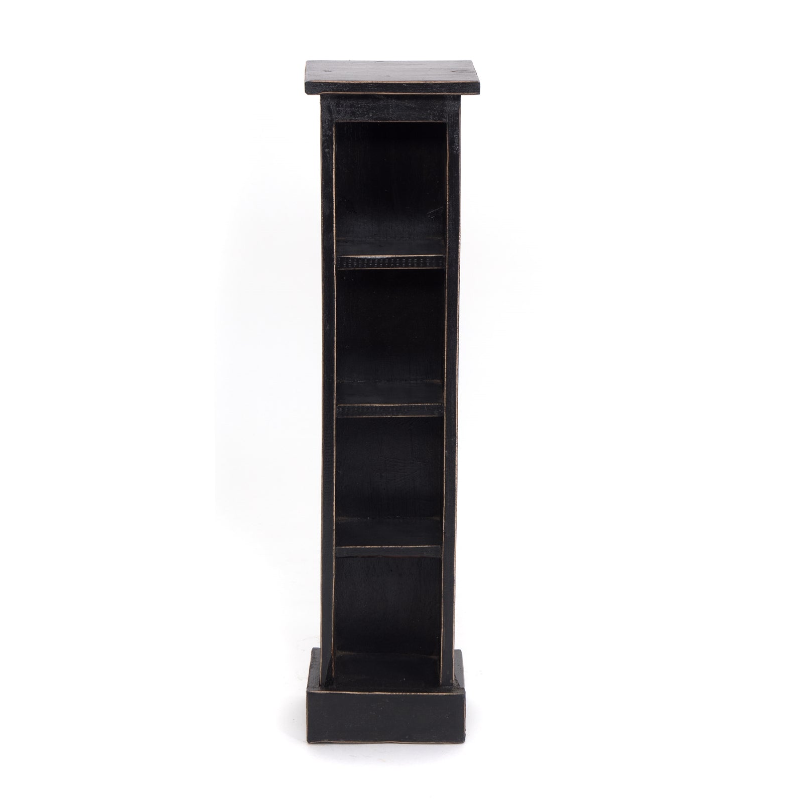 HOLZ CD REGAL TOWER | 75cm, Holzregal, Buch CD Rack mit 4 Fächern