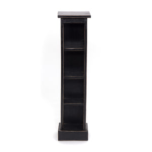 HOLZ CD REGAL TOWER | 75cm, Holzregal, Buch CD Rack mit 4 Fächern