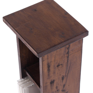 HOLZ CD REGAL TOWER | 75cm, Holzregal, Buch CD Rack mit 4 Fächern