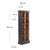 RUSTIKALES CD & BÜCHERREGAL NATURE | 94x36cm(HxB) Holzregal 10 Fächer