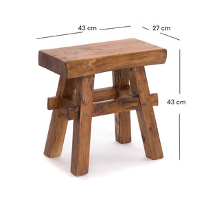 HOLZ HOCKER "VINTAGE 40" | Hartholz, 43x45 cm (HxB) | Sitzhocker | Farbe: 08 honigfarben gewachst