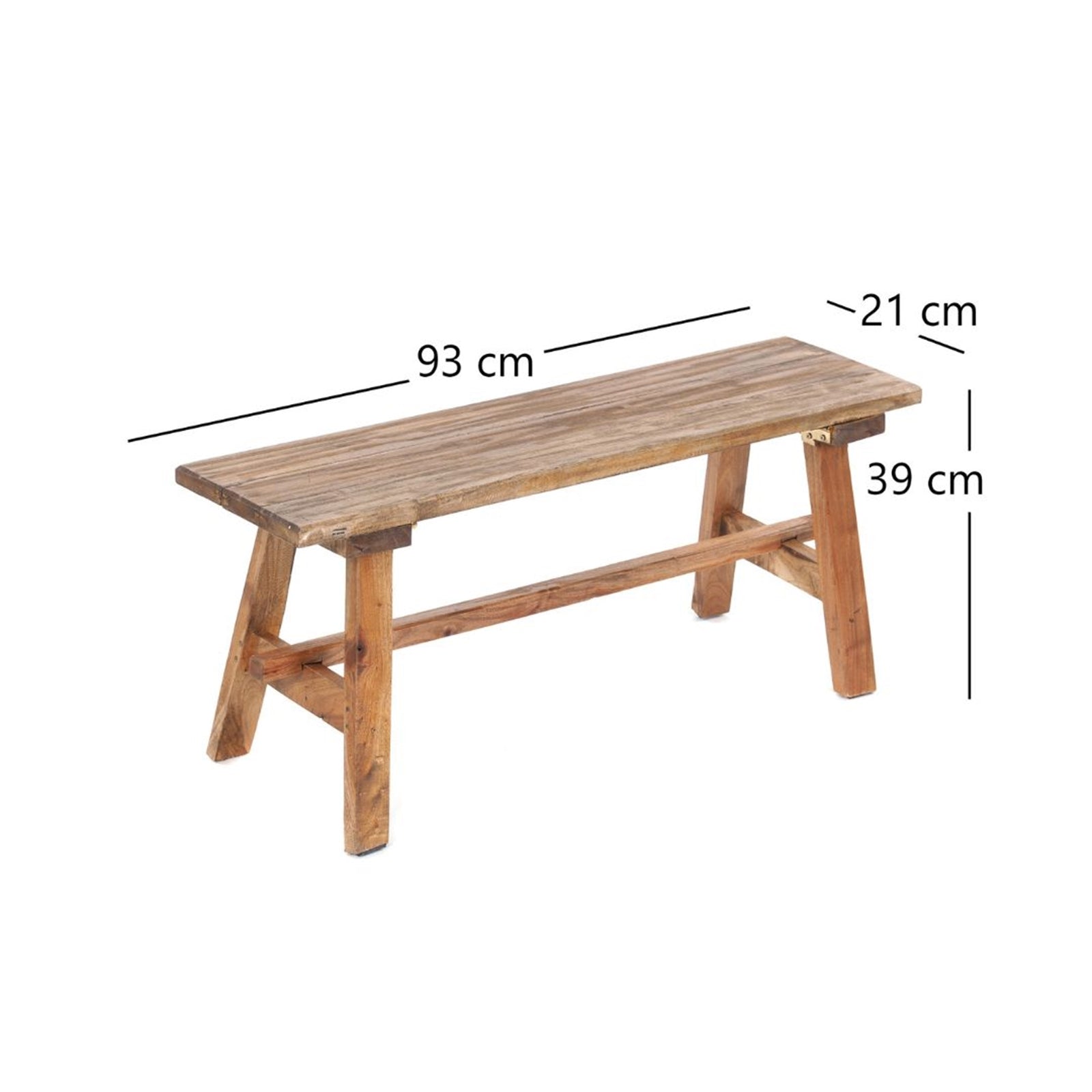 HOLZBANK "ANZIO" | Mahagoni, 90x39x26 cm (HxBxT) | Faltbank