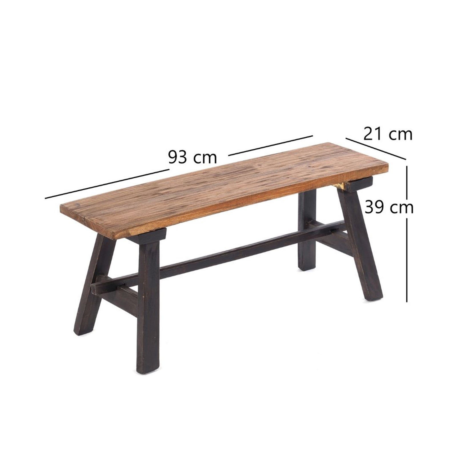 HOLZBANK "ANZIO" | Mahagoni, 90x39x26 cm (HxBxT) | Faltbank