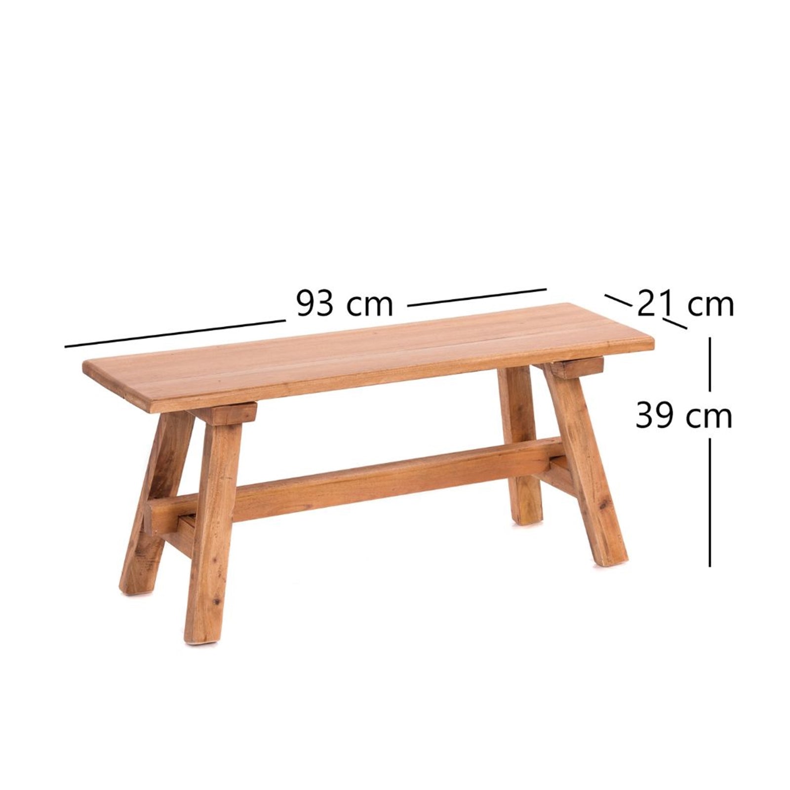HOLZBANK "ANZIO" | Mahagoni, 90x39x26 cm (HxBxT) | Faltbank