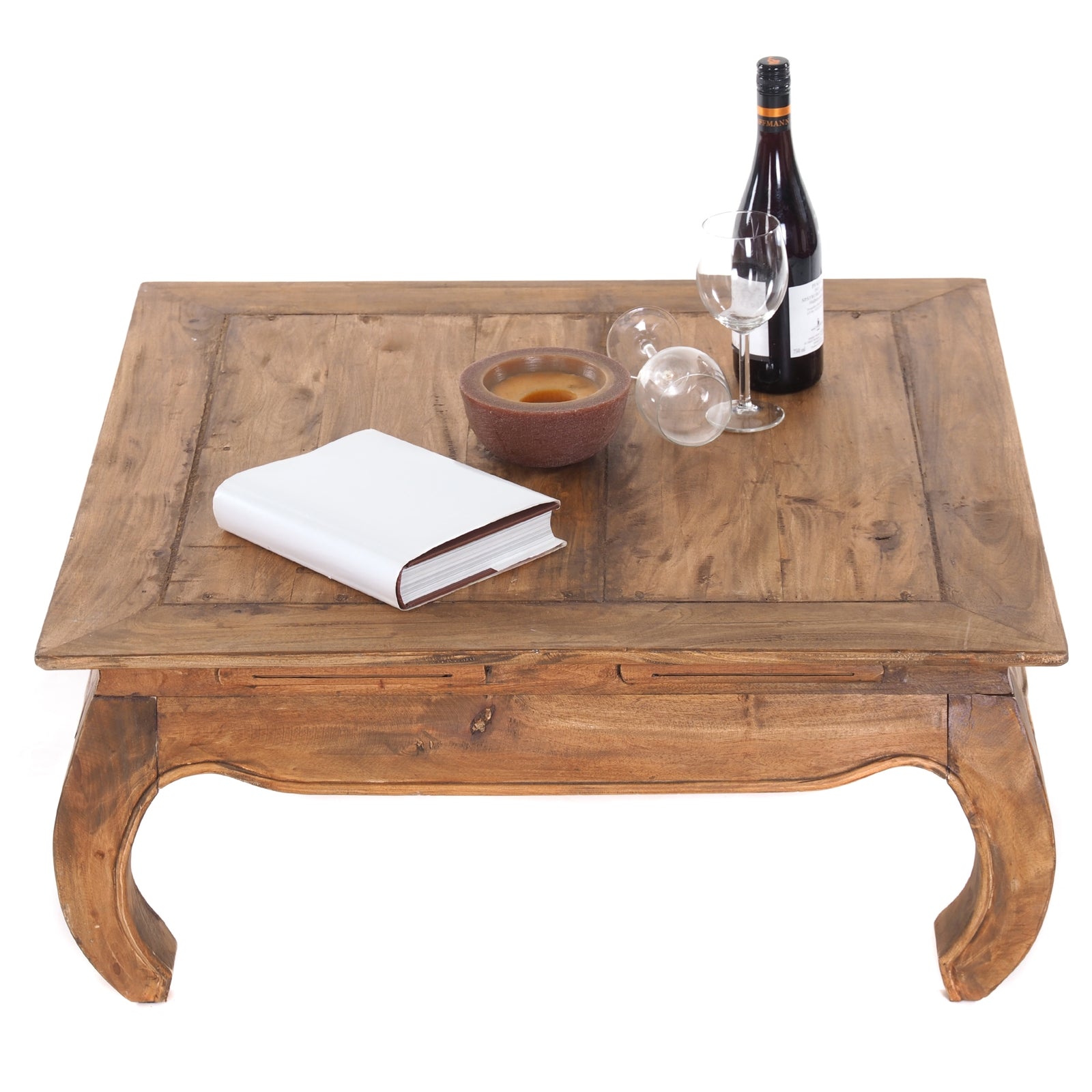 OPIUMTISCH "EAST 80" | 80x80x36 cm, Mahagoni | Beistelltisch