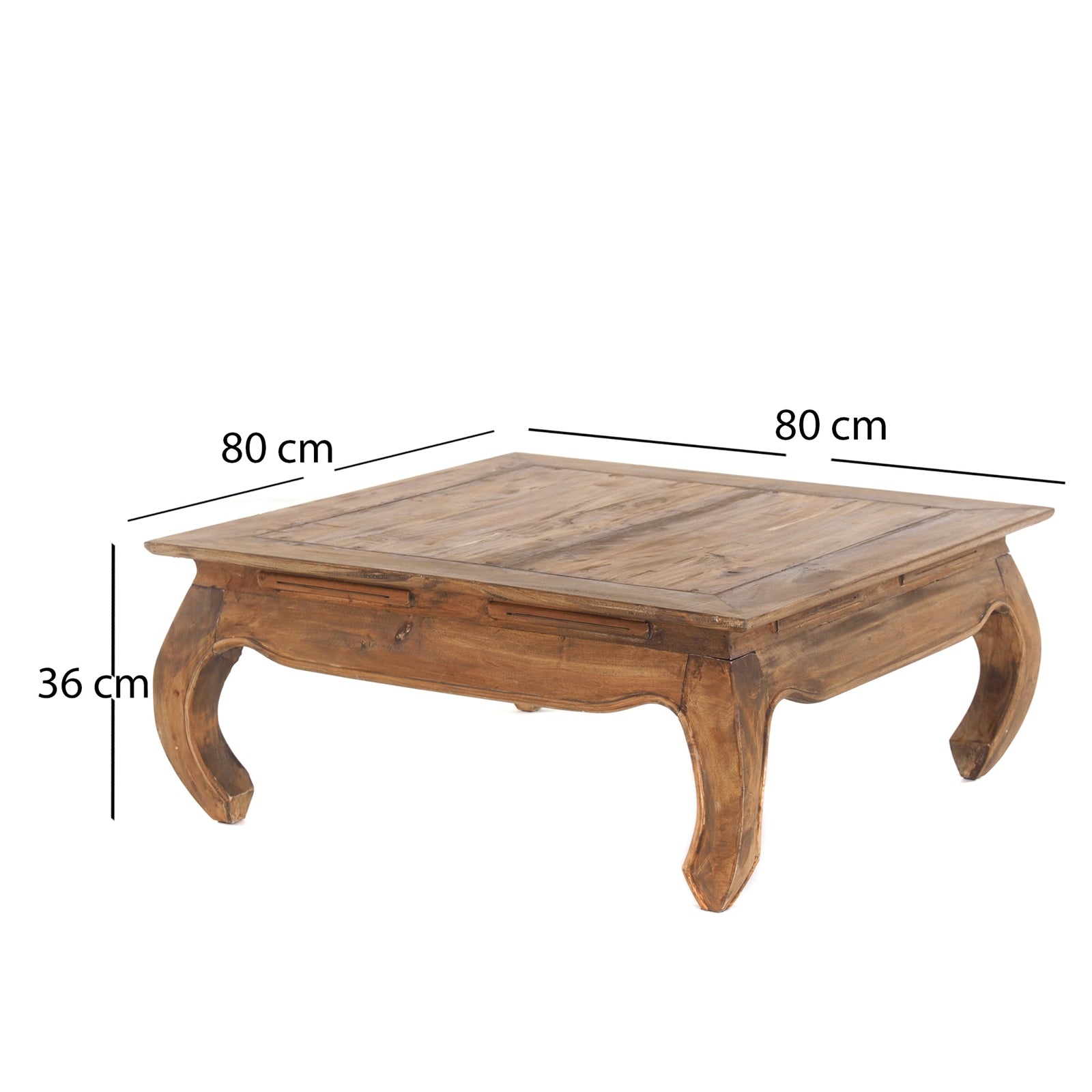 OPIUMTISCH "EAST 80" | 80x80x36 cm, Mahagoni | Beistelltisch