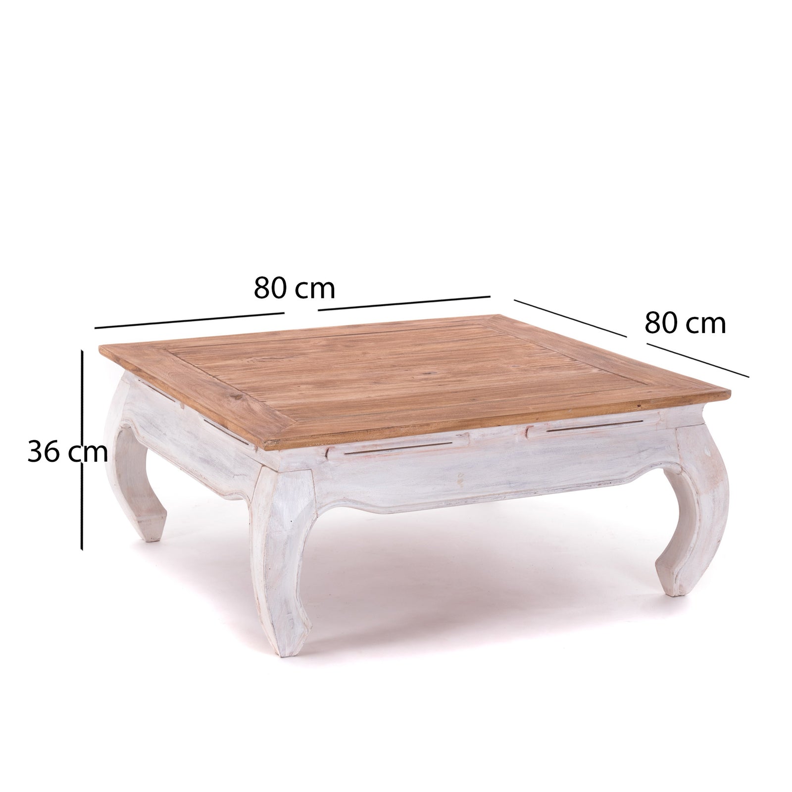 OPIUMTISCH "EAST 80" | 80x80x30 cm, Mahagoni | Beistelltisch