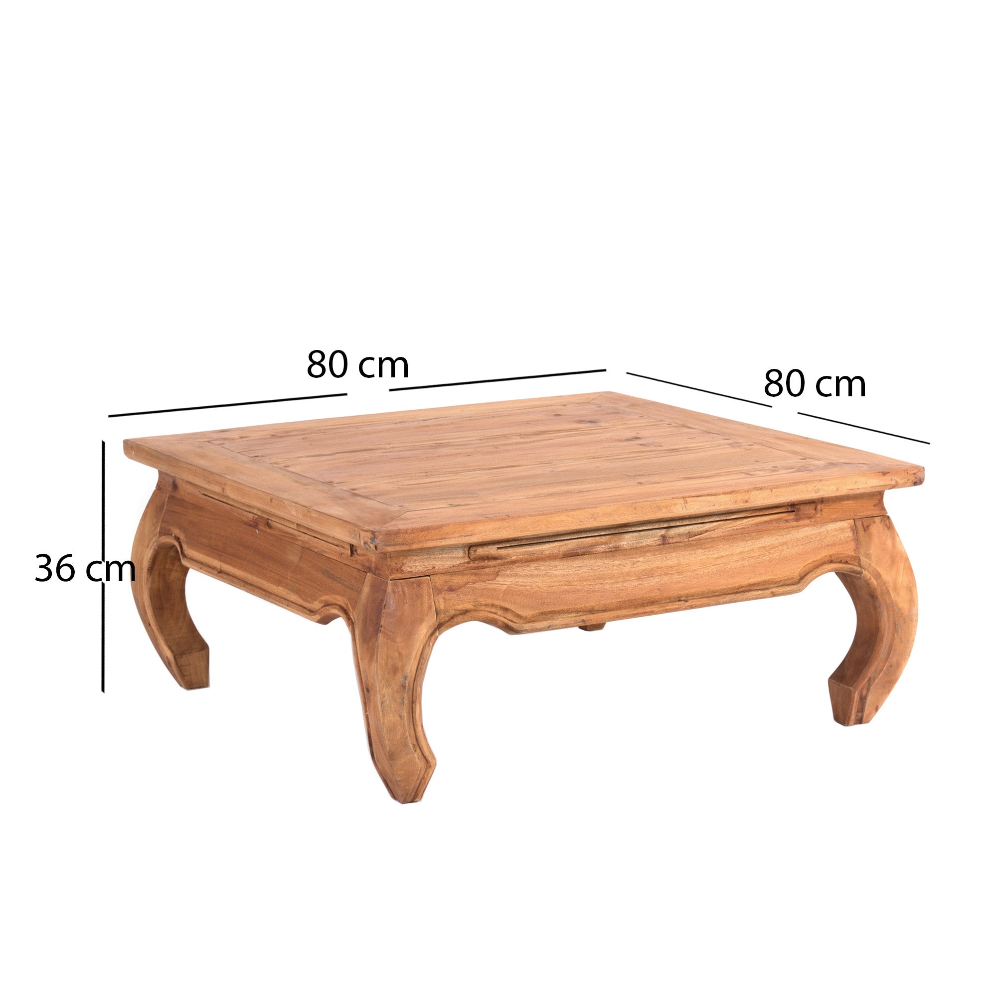 OPIUMTISCH "EAST 80" | 80x80x30 cm, Mahagoni | Beistelltisch