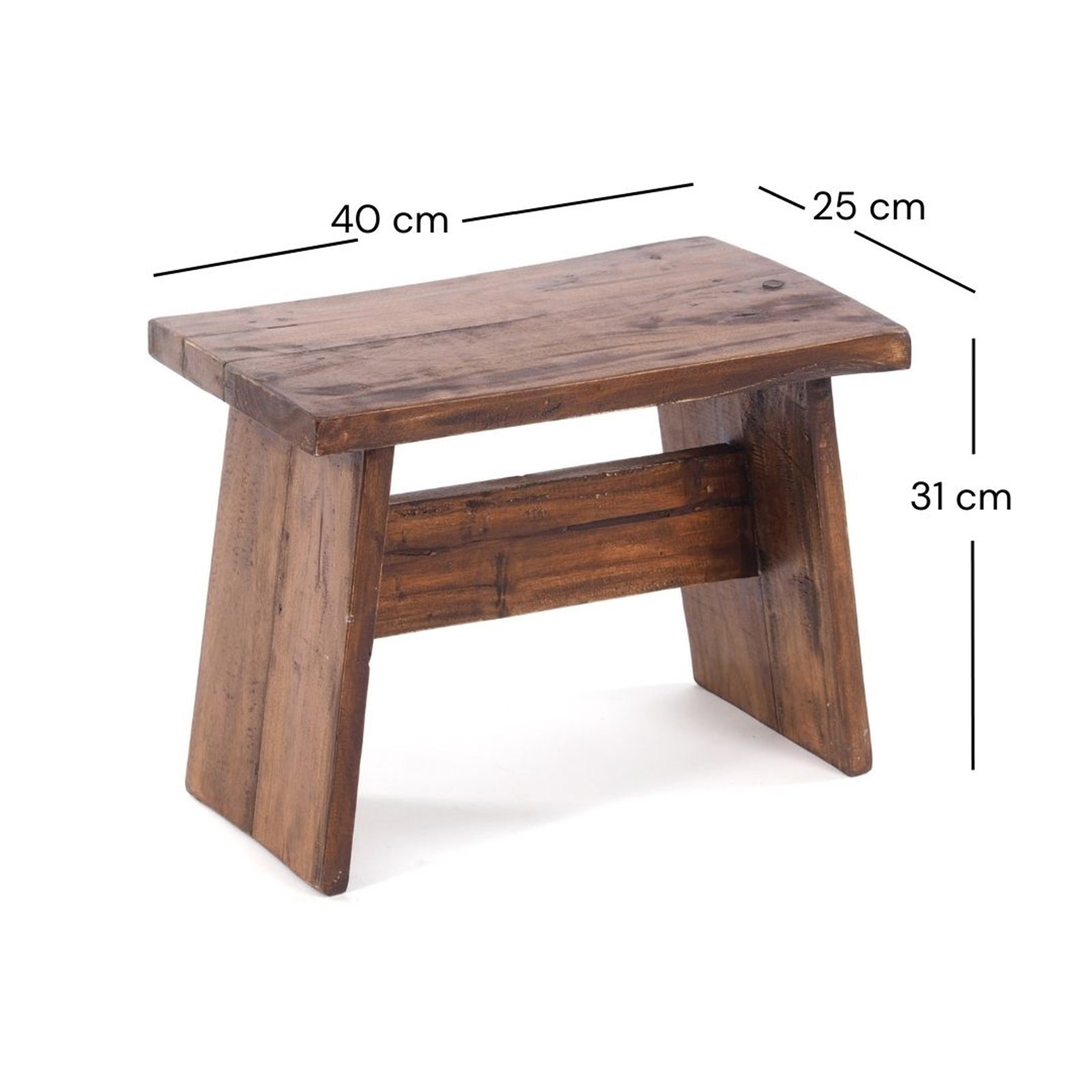 SITZBÄNKCHEN "SCHEMEL 40" | Mahagoni, 31x40x25cm | Fußhocker