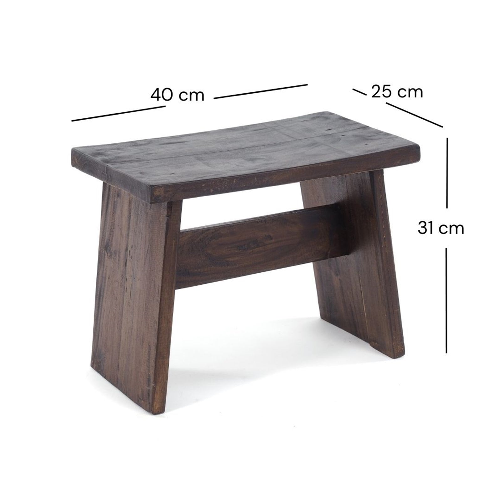 SITZBÄNKCHEN "SCHEMEL 40" | Mahagoni, 31x40x25cm | Fußhocker