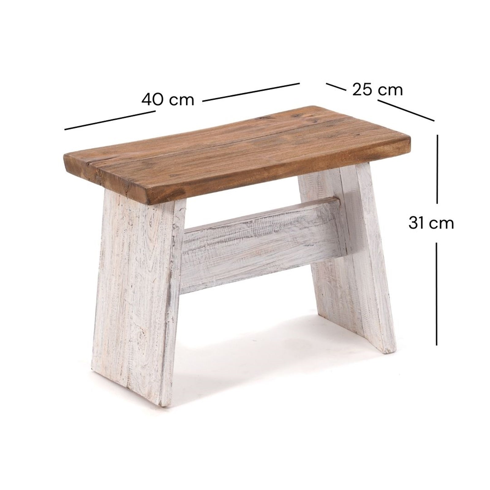 SITZBÄNKCHEN "SCHEMEL 40" | Mahagoni, 31x40x25cm | Fußhocker