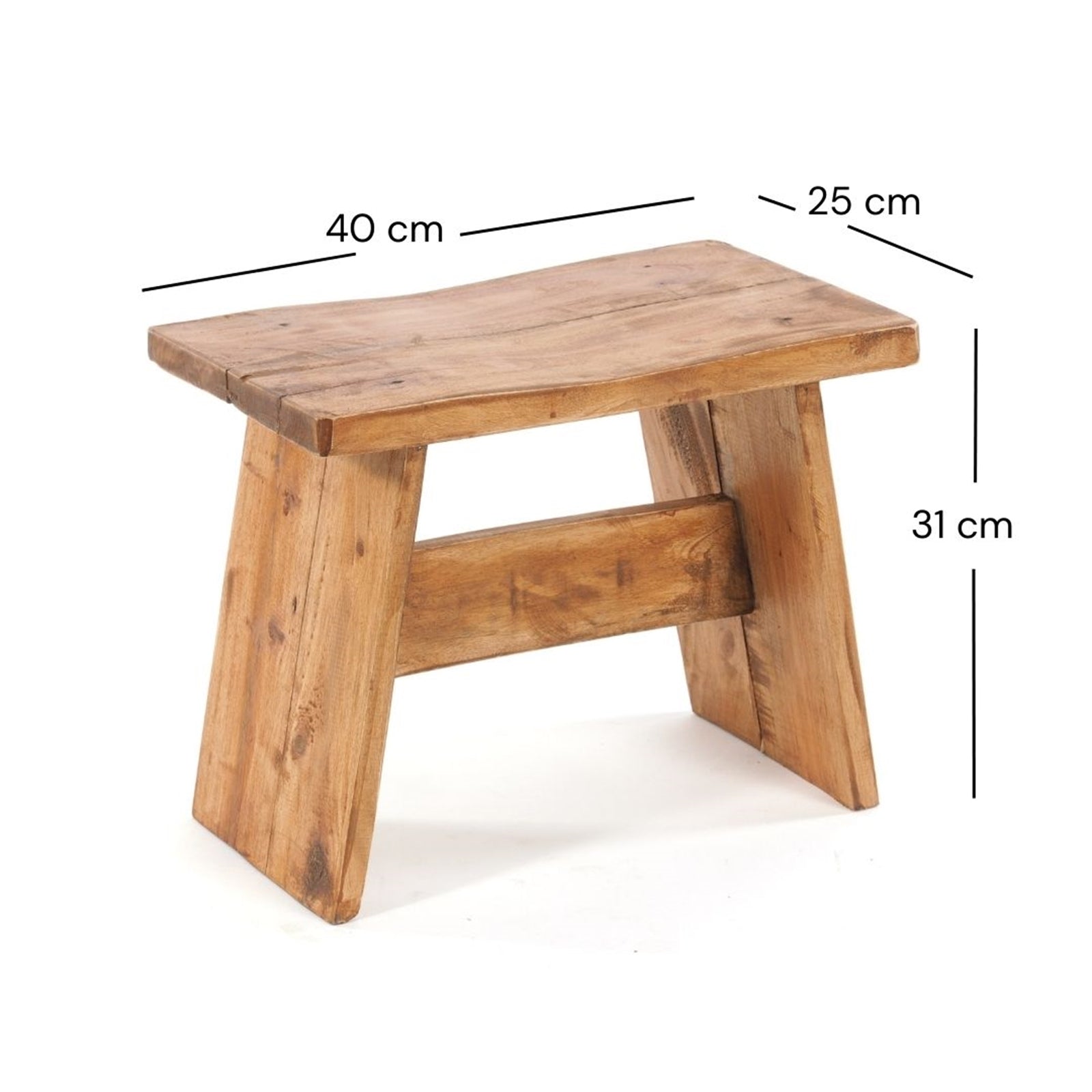 SITZBÄNKCHEN "SCHEMEL 40" | Mahagoni, 31x40x25cm | Fußhocker