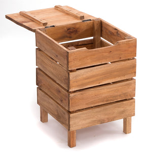 HOCKER "STORAGE 50" | 50x35cm (HxB), Altholz | Wäschebox