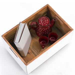 ROLLBARE HOLZKISTE "BOX" | 26x45x30 cm, Massivholz | Aufbewahrung