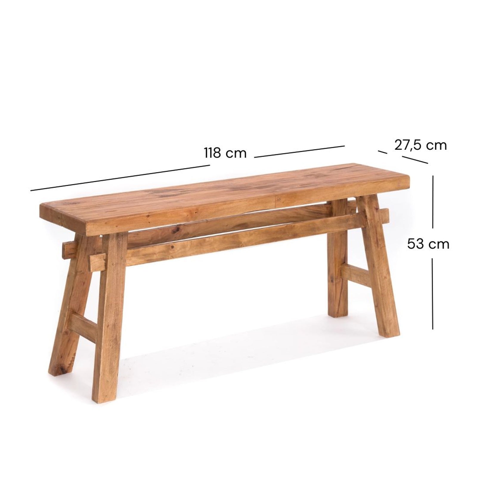 SITZBANK "EAST" | Mahagoni, 118x53x27,5cm (BxHxT) | Holzbank