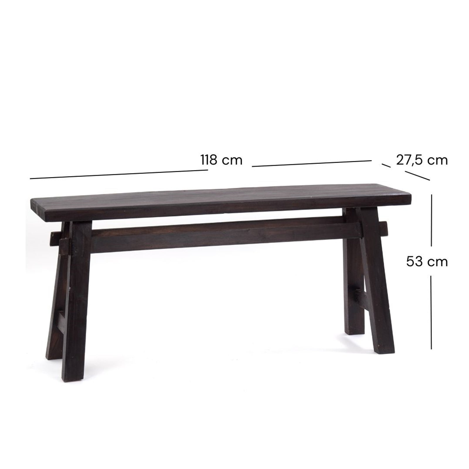 SITZBANK "EAST" | Mahagoni, 118x53x27,5cm (BxHxT) | Holzbank