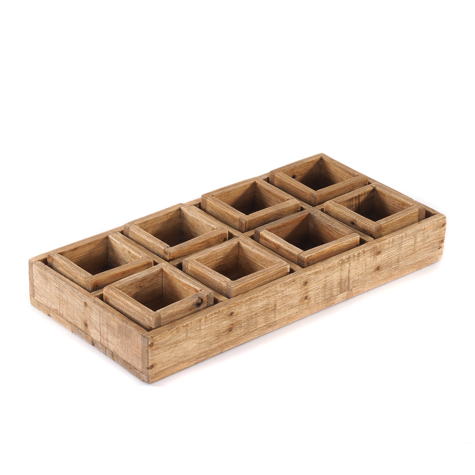 KISTEN SET "CUBO II" | Teak / Mahagoni | erweiterbares Set