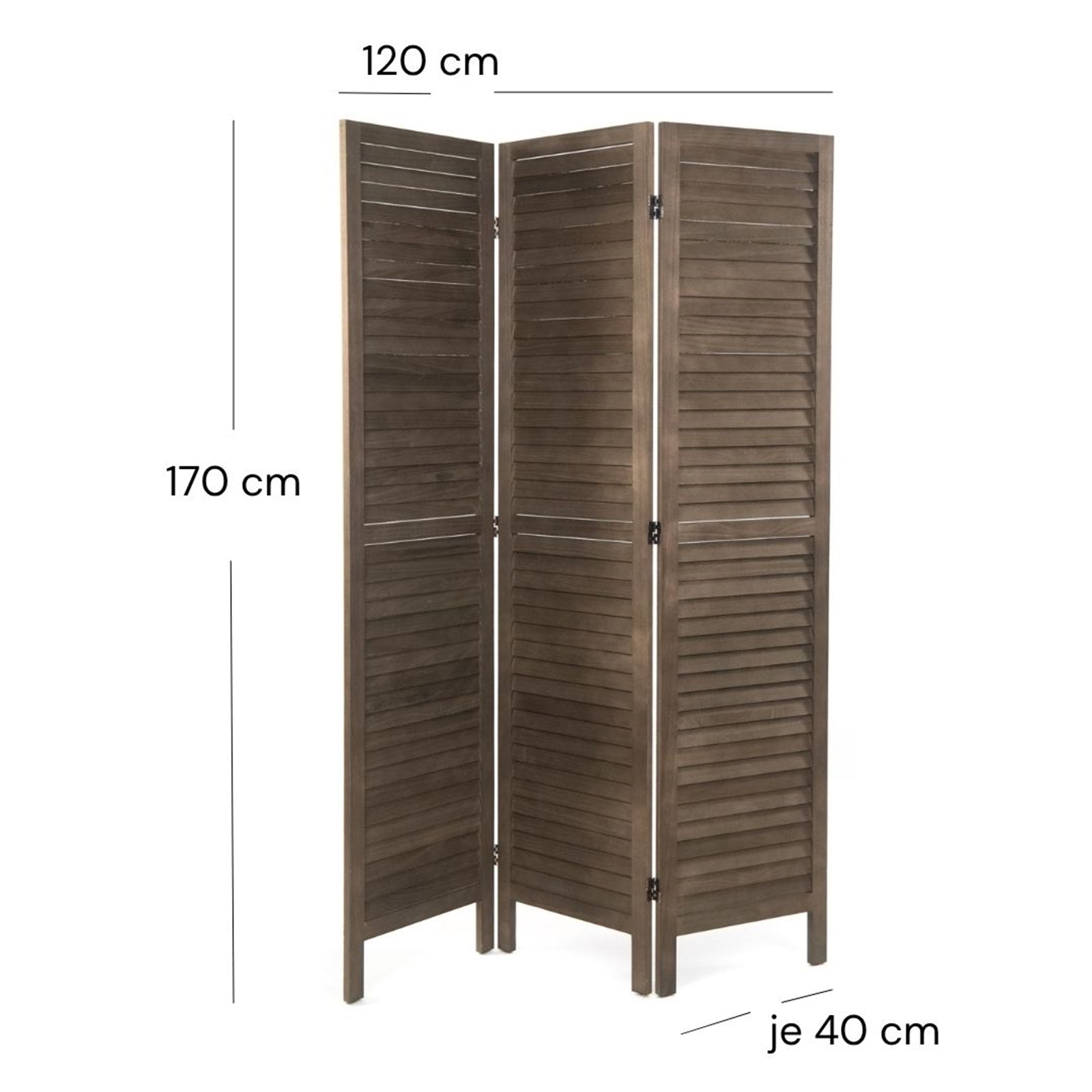 RAUMTEILER "COTTAGE" | 3-teilig, Holz | Paravent