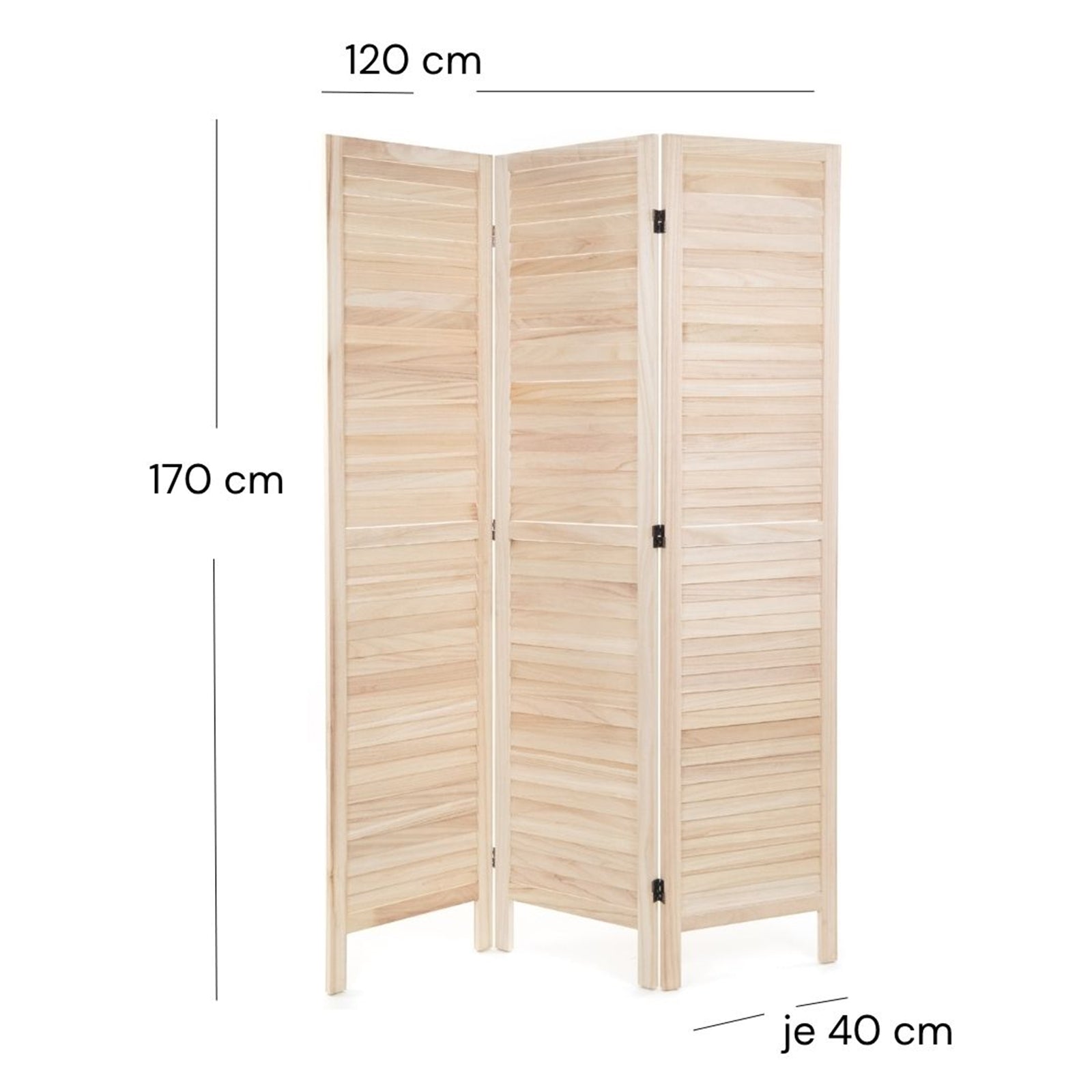 RAUMTEILER "COTTAGE" | 3-teilig, Holz | Paravent