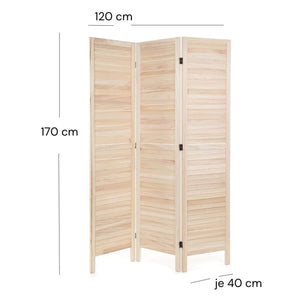 RAUMTEILER "COTTAGE" | 3-teilig, Holz | Paravent