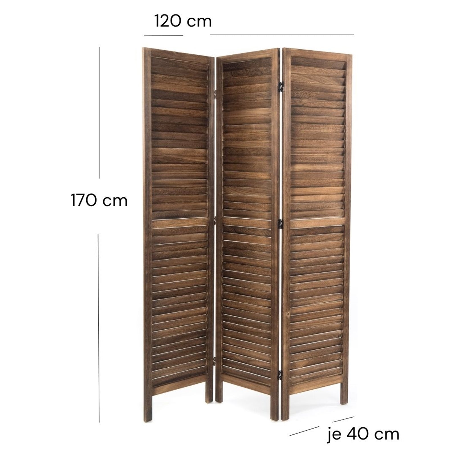 RAUMTEILER "COTTAGE" | 3-teilig, Holz | Paravent