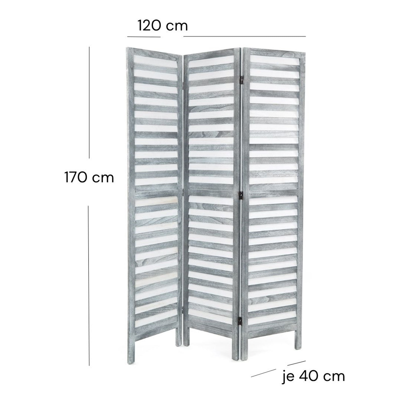 RAUMTEILER "COTTAGE" | 3-teilig, Holz | Paravent
