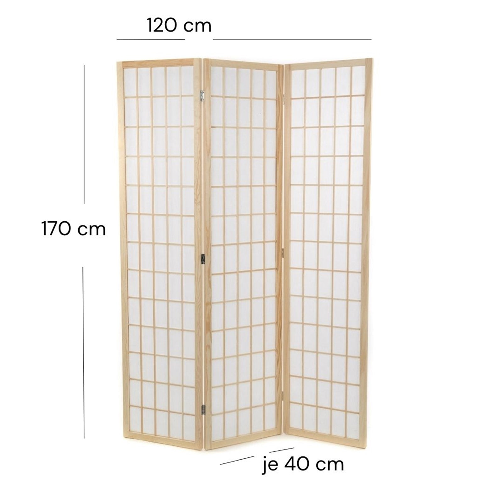 RAUMTEILER "CANVA" | Reispapier, 170x120 cm | Japan Paravent