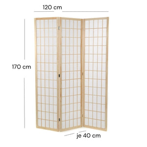 RAUMTEILER "CANVA" | Reispapier, 170x120 cm | Japan Paravent