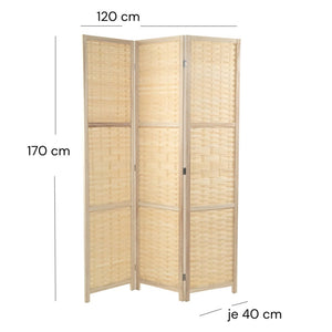 RAUMTEILER "BAMBU" | Bambus, 170x120 cm | Natur Paravent