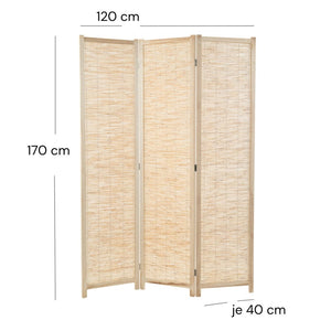 RAUMTEILER "PLAYA" | Schilfrohr, 170x120 cm | Natur Paravent