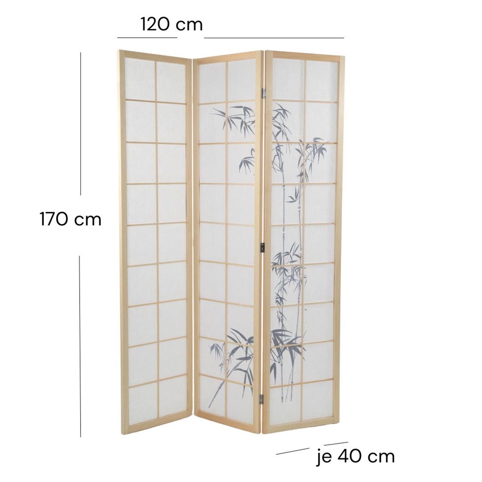 RAUMTEILER "ASIA" | Reispapier, 170x120 cm | Shoji Paravent mit Motiv
