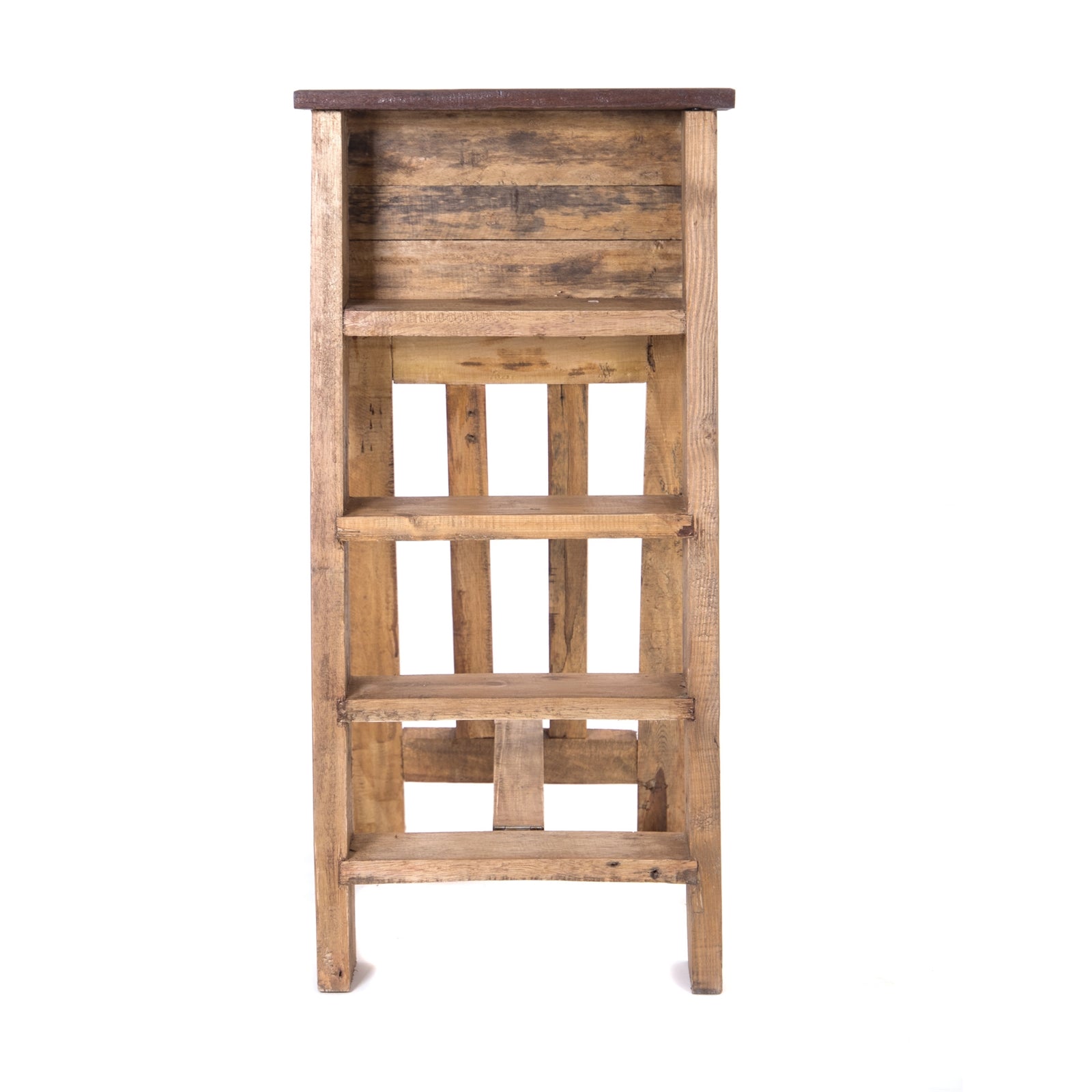 PFLANZENREGAL "FLORES" | Mahagoni & Teak, 80 cm | Blumenleiter