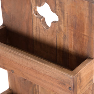 WANDREGAL "DAYA" | Massivholz, 65 cm | Holzregal mit Ablage