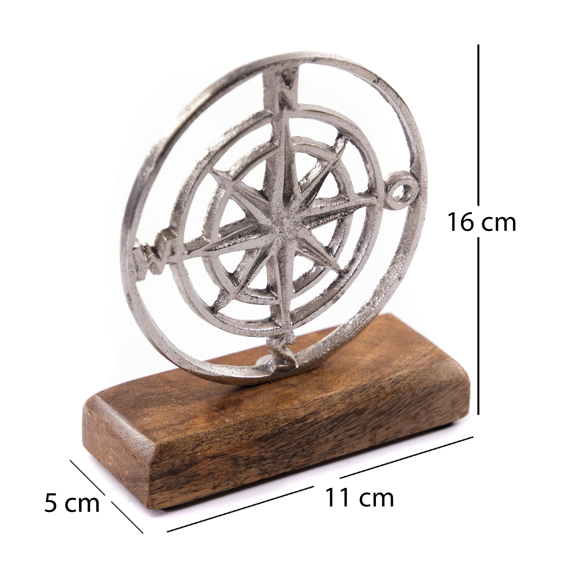 AUFSTELLER "MARITIM" | Mangoholz, Metall, 15 cm | Metallskulptur