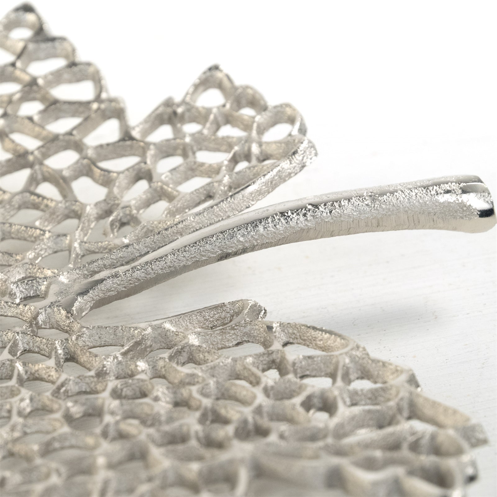 BLATT SCHALE "LEAF" | 2 Größen, Metall | Dekoschale silber